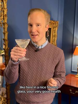 A post by @williamhansonetiquette on TikTok caption: Did you know that shaking a martini can actually dilute it and cloud the drink? Stir me right up! #martini #etiquette #williamhanson 