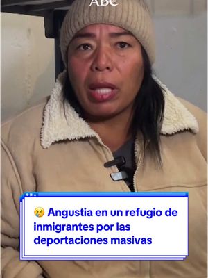 A post by @abc.es on TikTok caption: 😢 Angustia en un refugio de inmigrantes por las deportaciones masivas: «Mi hijo me preguntada: ‘¿Mamá, qué vamos a hacer?’». Te contamos una de sus historias, aunque Trump ha prometido «millones y millones» de deportaciones. ¿La prioridad? Aquellos con antecedentes criminales. ✍️ La noticia completa de Javier Ansorena, corresponsal en Nueva York, en abc.es #inmigrantes #inmigrante #EEUU #USA #EstadosUnidos #America