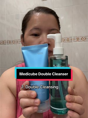 A post by @namupun93 on TikTok caption: Good for all skin types.🥰 #medicubedoublecleanser #medicubeskincare #medicubedeepporecleanser #medicubezeropore #medicubezerofoamcleanser 