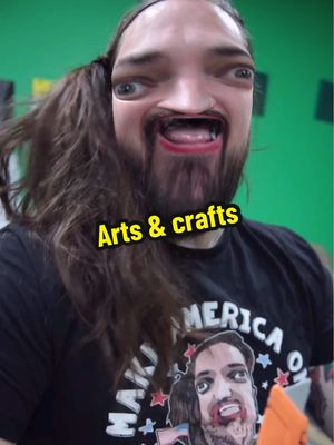 A post by @leigh_mcnasty on TikTok caption: Kids at arts & crafts 🤣 (it’s a prop box cutter) #kids #school #teacher