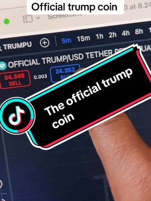 A post by @calvindhillclips2.0 on TikTok caption: The official trump coin #trump #crypto #cryptocurrency #bitcoin #xrp 