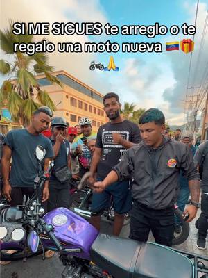 A post by @bryankoorebell on TikTok caption: SI ME SIGUES te arreglo o te regalo una moto nueva 🇻🇪🎁🏍️🙏 @GANAENCOCONUT  #fyp #moto #mototaxi #beramotorcycles #puertocabello #regalo #laborsocial 