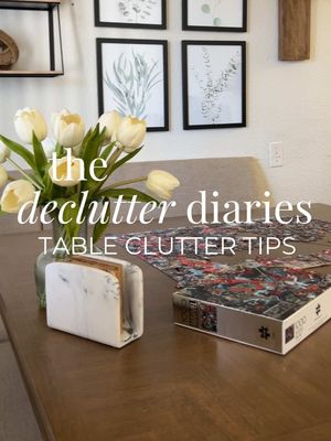 A post by @atotalshizzshow on TikTok caption: Dear Declutter Bestie, get up and clear that table off 🥲 #CleanTok #cleanwithme #cleaningmotivation #cleaningtips #thedeclutterdiaries #declutterbesties #declutterwithme #clutter #fyp #CapCut 