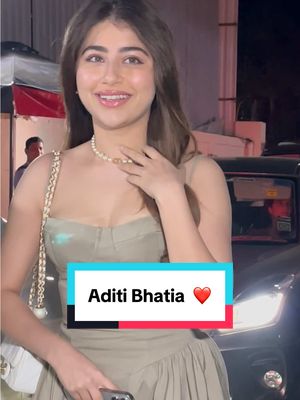 A post by @instantbollywood on TikTok caption: Aditi Bhatia for #SkyForce screening last night ❤️ #aditiabhatia #bollywood 🔥#Bollywood #instantbollywood #crlebrities 