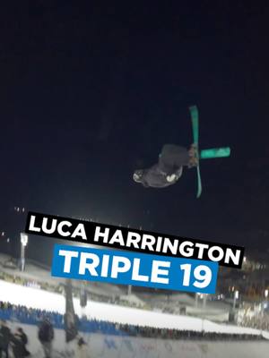 A post by @xgames on TikTok caption: @lucaharrington6 said 🌪️ Triple 19 blunt on the big air jump at #XGamesAspen 2025. Everything is in full effect for #XGames week, tune in! ℹ️👇 📆 January 23-25 🎟️ Tickets are SOLD OUT 🖥️ Stream free on the @therokuchannel, check xgames.com for availability - link in bio #XGames #Skiing @sonicdrivein