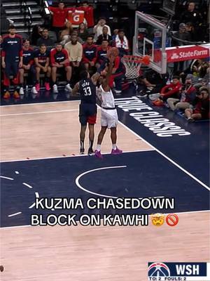 A post by @houseofhighlights on TikTok caption: NOT IN KYLE ALEXANDER KUZMA’S HOUSE! 😤 #NBA #bball #basketball #hoops #wizards #kawhi 