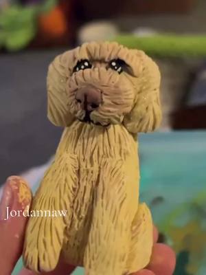 A post by @jordannaw on TikTok caption: Part 2 more art🐾✨ #art #artist #sculpting #sculpts #customs #dogs #pets #clay #painting #fun #Love #fyp #tiktok #viral #trending 