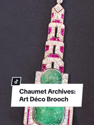 A post by @chaumet on TikTok caption: And you, what do you see in this Chaumet Art Deco brooch? #Chaumet #ChaumetTreasures #HighJewelry 