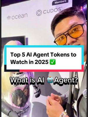 A post by @zweyeyinttt on TikTok caption: Top 5 AI Agent Tokens to Watch in 2025 ✅ #ai #foryou #myanmar #thailand #chatgpt #CapCut 