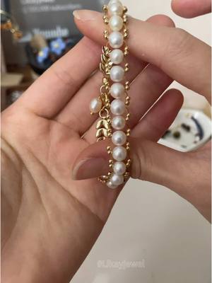 A post by @likayjewel_diylilylin on TikTok caption: Pearls woven bracelet ✨#handmadejewelry #bracelet #pearlbracelet #braceletmaking #handmadebracelet #braceletlover #tutorial #beadedjewelry #beading 