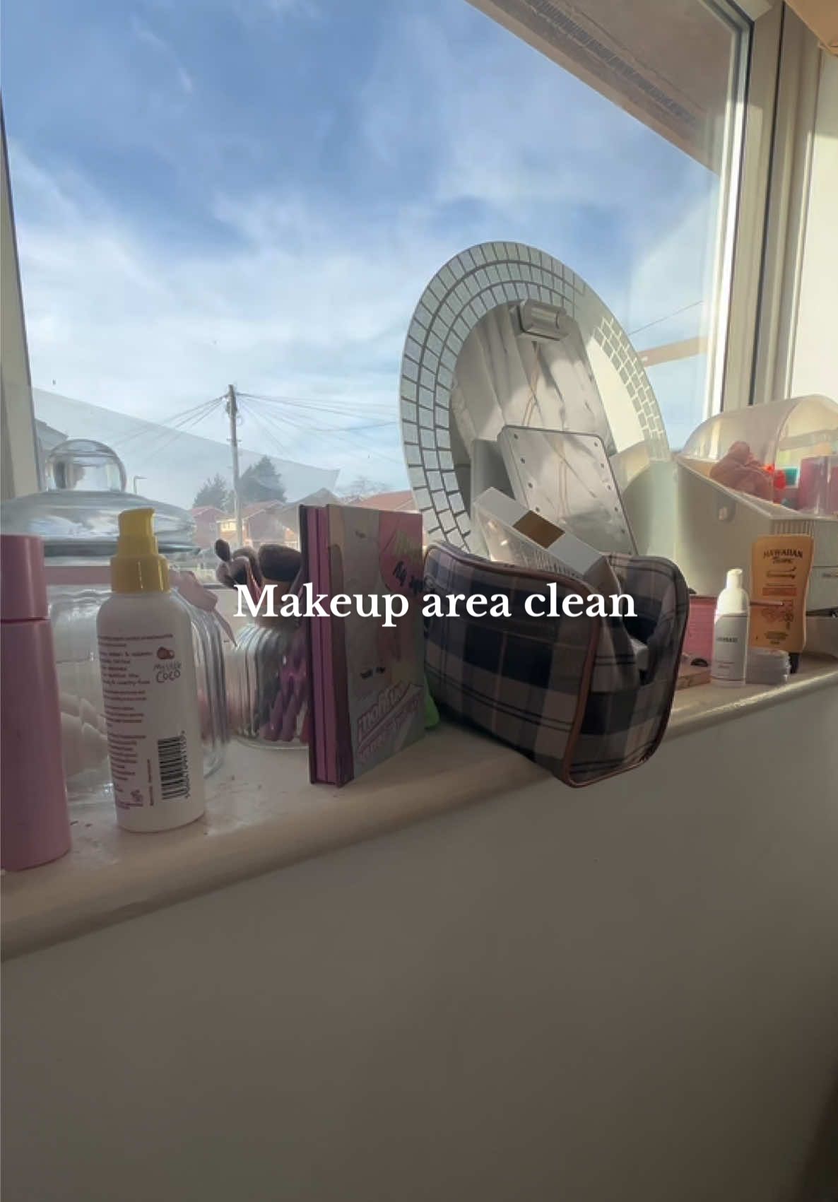 A post by @cleanwithabbi on TikTok caption: Makeup area clean 🫧🧼 #cleanwithme #happyfriday #cleaningmotivation #cleaningvideos #cleanwithabbi 