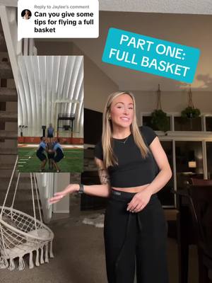 A post by @kaitlyday on TikTok caption: Replying to @Jaylee full basket breakdown— make sure you do layouts first bc the flip aggression is the same!  You DON’T have to pull a super aggressive spin here. I spin to the left— so I pull my right hip up, place my right hand on my left hip, and place my left hand on my back left side before opening in a T to catch myself at the end.  Most people over spin and under flip these— so focus on the flip!  Also you CAN pike— it’s just not cute and likely won’t be as high since you’re not properly engaging hips to set up a good flip. Anyone can do a flipping pike on the ground— a pretty layout is more rare and will be well received on your score sheets :)  #cheer #cheerflyer #cheerbaskets #cheerleading #flyertips #fullbasket 