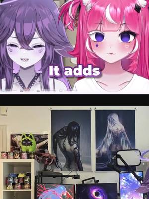 A post by @cumilq on TikTok caption: The Choice Of Words... (ft. @megalodonvt ) #vtuber #envtuber #vtuberclips #camila #camilavtuber #clown #fypage #fypシ #fyp #vtubers