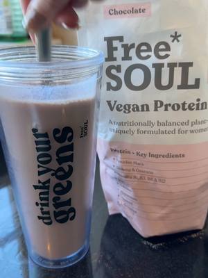 A post by @itsrubysmakeup on TikTok caption: My favourite chocolate protein from @Free Soul 🫶🏻