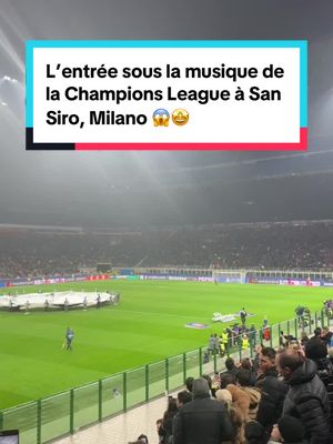 A post by @rayanz13_ on TikTok caption: L’entrée sous la musique de la  Champions League à San Siro  😱🤩 #saraperchetiamo #milan #milano #italy #italie #italia #forzamilan #forzamilan❤️🖤 #ACMilan #milanac #sansiro #championsleague #liguedeschampions #ambiance #stade #stadium #pourtoi #fyp #atmosphere #ambiance #chant #chanting #acmger #gerone #girona #gironafc #football #foot #hymme #uefa #uefachampionsleague #sansiro 