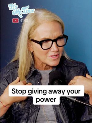 A post by @melrobbins on TikTok caption: "If you're feeling tired, overwhelmed, or you're just not as happy... this one theory will change your life. Thank you @Tinx for having me on the @itsmetinx and allowing me to share the power of saying Let Them." 💚 Check it out on all streaming platfroms! 🎧 "Office Hours with Mel Robbins." #melrobbins #exhuastion #mindsetshift