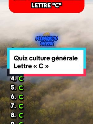 A post by @quiz_fou on TikTok caption: Pourras-tu répondre à toutes les questions ✅ ? #quiz #culture #cultureg #lettre 