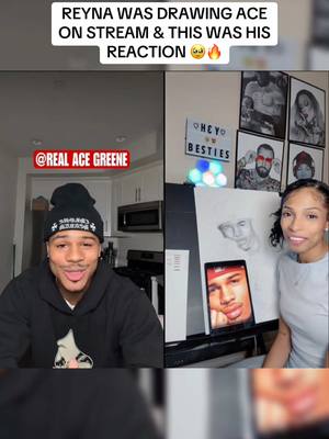 A post by @theacegreene on TikTok caption: Thank you so much for the ‘Ace-a-Lisa’ 🫶🏽 @Reyna 👑👻 #artwork #trending #foryourpage #explorepage✨ #streaming 