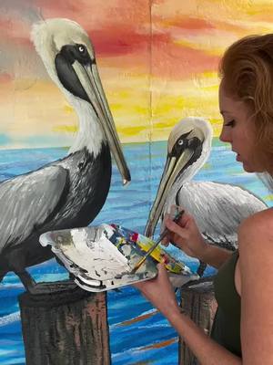 A post by @artbyandreaehrhardt on TikTok caption: Painting some fun things in Mexico this week 🌊