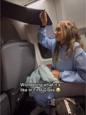 A post by @heartlynrae on TikTok caption: We’re just jealous we can’t have extra leg room like you in First Class 😂  #foryou