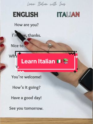 A post by @ines.tutoring on TikTok caption: Learn Italian 🇮🇹📚