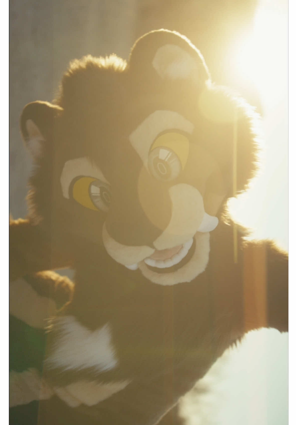 A post by @ on TikTok caption: Getting to test a new camera setup with my fluffiest subject yet! Thank you @Miles🍉 for being my new guinea pig! #furry #fursuit #furryfandom #fx3 