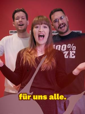 A post by @heidireichinnek on TikTok caption: Klarer Auftrag: gib's den Armen, gib's der Mitte, nimm's den Reichen weg. @mcsmook3 und @king_fruttek haben mich da mal gefeatured. #100prozentatze #dielinke #rapgame #btw25 #reichenschreck