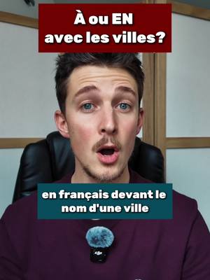 A post by @ohlalafrances on TikTok caption: Toujours À devant les villes. Il peut y avoir une exception avec « Le Caire » auquel cas on dira « au Caire ». #apprendrelefrançais #aprenderfrances 