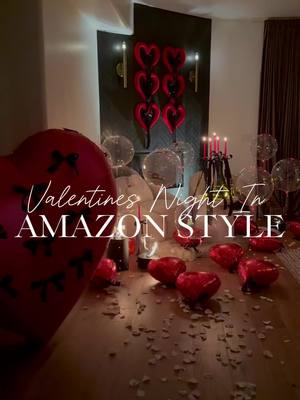 A post by @summertstyles on TikTok caption: Shop all my home with the link in bio 🥰 : Or shop this post here ➡️ https://liketk.it/53oS5     A cozy romantic night in or after a romantic night out. 💕✨ Here is a fun and simple way to make your Valentine’s Day special. ❤️    Here’s everything I used from Amazon:     ❤️ 7 Candles   ❤️ 1 Roll Satin Ribbon   ❤️ 10 Heart Balloons   ❤️ 1 Giant Balloon   ❤️ Rose Petals   ❤️ 6 Decorative Hearts   ❤️ 4 Mini Heart Tea Lights   ❤️ 3 Tabletop Fire-pits  ❤️ 2 Heart Pillows   ❤️ 8 Floating Red String Ballon’s     #ThisIsHome #ValentineDecor #CozyVibes #AmazonFinds #ValentinesDayDecor #RomanticNightsIn #ValentineAesthetic #CandlelightLove 