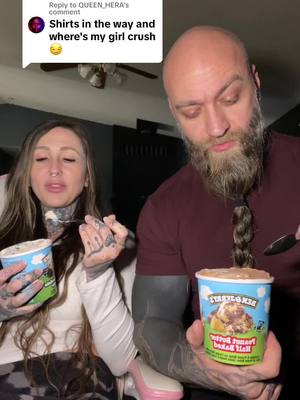 A post by @__justin_time__ on TikTok caption: Replying to @QUEEN_HERA here she is, just enjoying some good tunes and some @benandjerrys 😁❤️