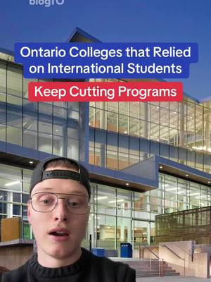 A post by @blogto on TikTok caption: Another Ontario college has announced that it’s cutting programs #toronto #ontario #centennialcollege #college #student #canada #fyp #greenscreen 