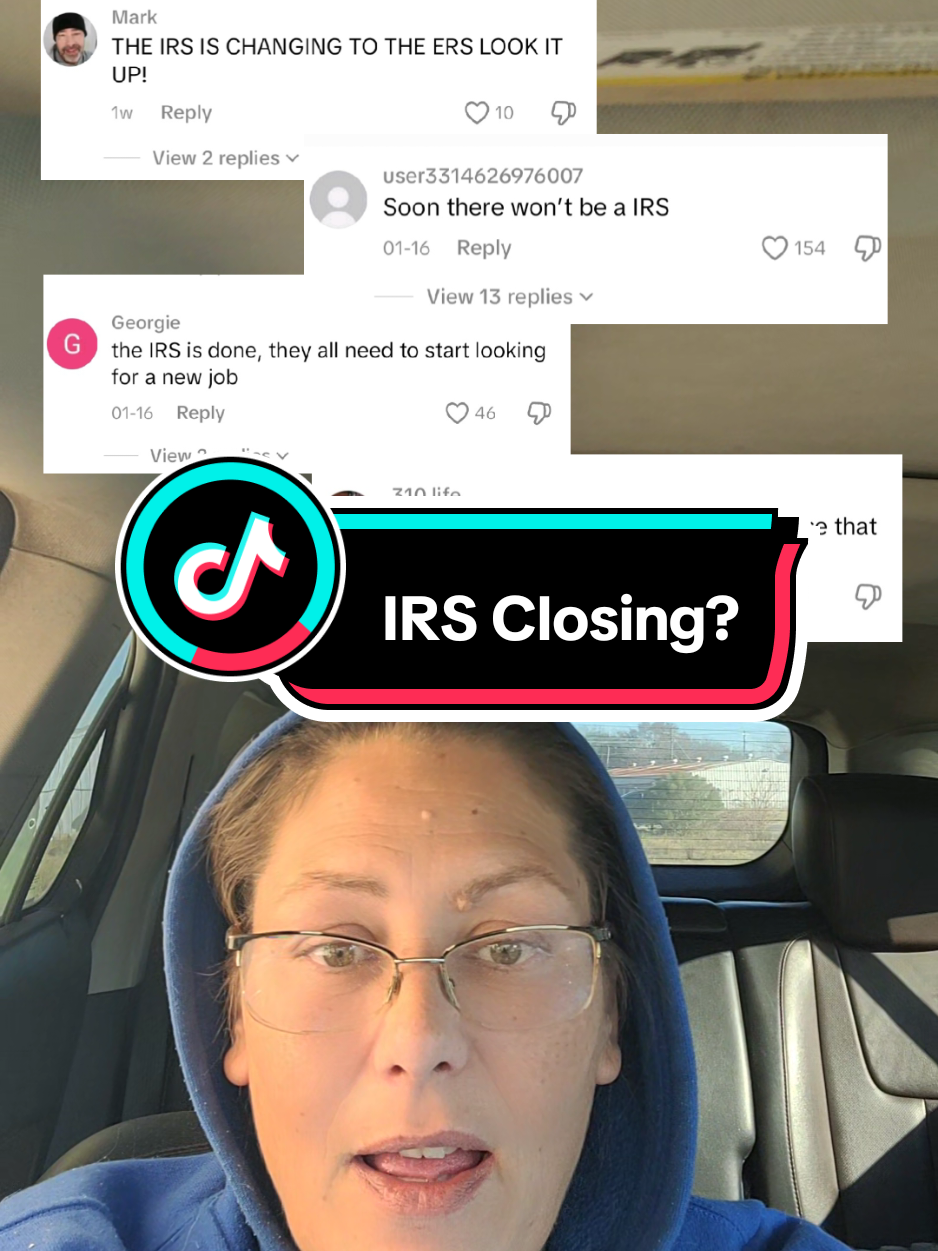 A post by @jenndoestaxes on TikTok caption: IRS = Internal Revenue Service & the ERS = External Revenue Service. They are two entirely different departments. The ERS is not replacing the IRS and as of now,  the IRS is not being eliminated anytime in the near future.  Sorry guys 🤷‍♀️ #taxes #irs #ers #tax #taxreturn #1040 #taxtime #taxrefund #taxhelp #taxquestions #taxsavingstips #diytaxes #taxesdone #taxdeduction #taxcredit #taxseason2024 #taxseason #taxnews #taxtips #taxtipsandtricks #taxtips101 #taxesbelike #irsnews #taxtip  #irstaxcode #irshelp #irsaudit #refund #taxchange #wmr #taxupdate #irsupdate #rrc #stimulus #wheresmyrefund #irsrefund #refundupdate #stimuluscheck #eic #ctc 
