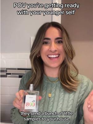 A post by @acooz31 on TikTok caption: the days of body spray concoctions are over!!! shoutout to @Noteworthy Scents for saving me! Click the link and use my code ANGIE10 to get 10% off your signature sampler before it sells out again!! Every signature sampler comes with a $60 credit towards your full size fragrance purchase ✨#millennial #nostalgia #early2000s