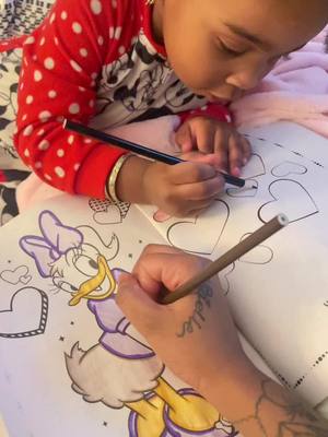 A post by @tekab0 on TikTok caption: My baby 💗 I try to spend as much one on one time with each baby as possible! #fyp #momlife #ryan #blessed #Love #coloring 