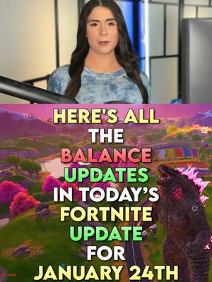 A post by @zeff_gaming on TikTok caption: Here's All The Balance Changes, Buffs and Nerfs in Today's Fortnite Chapter 6 Season 1 Update for January 24th @fortnite #Fortnite #FortniteBR #FortniteClips #Gaming #ZEFF