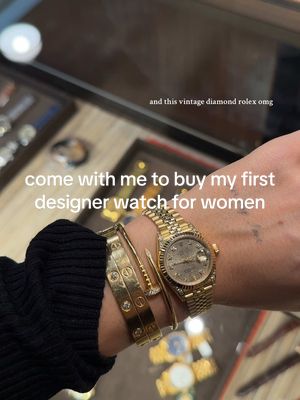 A post by @elle_kae on TikTok caption: eeeep come with me to buy my first designer watch 🕰️🐆🐍 #designerwatchesforwomen #creatorsearchinsights #designerwatches #womenswatches #bvlgariserpenti #cartierpanthere 