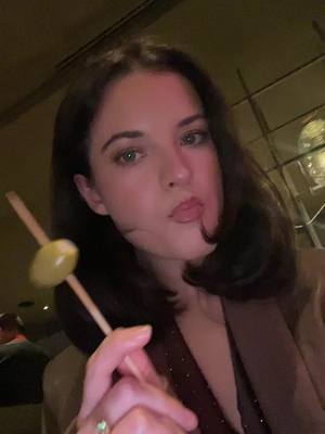 A post by @brookehyland_1 on TikTok caption: The olives are the lil cherry on top. Dessert if you will! 🫒🍸