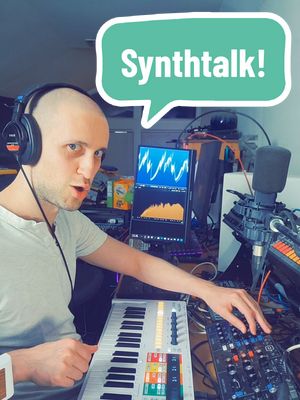 A post by @aaronbatzdorff on TikTok caption: It felt like the right time to play the blues on my synth. So I did just that. 😎🎶 #synthtok let's #talksynths #synthtalk #synth #synthesizer #modelD #behringer #keysteppro #arturia #drumlogue #korg #bass #bassline #12barblues 