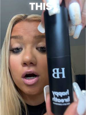 A post by @blondeandabaddie on TikTok caption: ⚠️USE THIS BEFORE YOU LEAVE YOUR CAR OR HOUSE⚠️#fresh #breathspray #happybreath #dental 