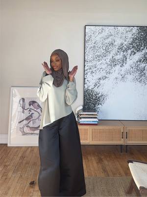 A post by @ansari.sumayah on TikTok caption: The most simple yet cutest top 😍 Assymetrical basic top available in all sizes! Plus a Jersey restock is on the way. #fyp #modest #tutorial #hijab 