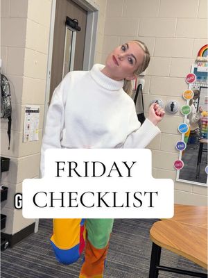 A post by @teachwithmaddi on TikTok caption: Friday Afternoon checklist as a teacher!! I always set a timer and make sure I try and get as much as I can possible done🤍🍎 #teacher #teachertoks #teachers #teachersoftiktok #teachervlog #teacherroutine #teacherlife #teachertoks #teachertiktok 