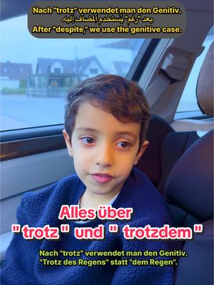 A post by @deutschlernenplus on TikTok caption: In diesem Lernvideo lernst du den Unterschied zwischen "trotz" und "trotzdem".#DeutschLernen #Konjunktion #Adverbien #Adverb #konjunktionen #grammar #grammatik #deutsch #lernen #lernedeutsch #elias#live #deutschkurs #deutschlive #online #eliasundpapa#deutschlernenplus #fyp #explore #reels 