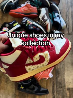 A post by @cyrilroypalmer on TikTok caption: Unique sneakers in my collection #sneakers #shoecollection #fashiontiktok #fyp 