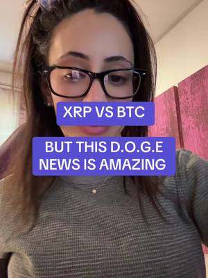 A post by @cryptowendyo on TikTok caption: XRP VS BTC  BUT THIS D.O.G.E NEWS IS AMAZING #crypto #xrp #bitcoin #btc #doge #elonmusk #cryptowendyo #blockchain 