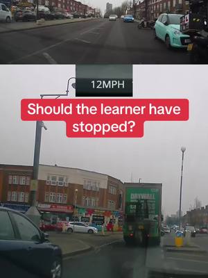 A post by @drivingtesttips on TikTok caption: What would you have done here? #drivingtest #drivinglessons #drivinglicense #drivingtips 