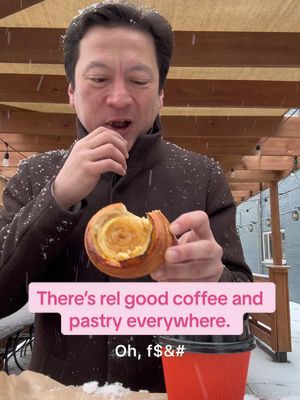 A post by @j.kenji.lopezalt on TikTok caption: There’s good coffee and pastry everywhere these days it feels. I just had some real great laminated pastry at Provision in Colorado Springs where Shepherd from Cinchona is doing a popup all month with some wildly good coffee. He also has a subscription service if you want interesting coffee delivered to your home.