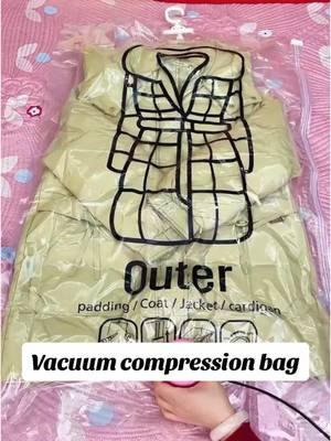 A post by @hongguo99 on TikTok caption: #downjacket #vacuumcompressionbag  #savespace #householdproducts  #articlesfordailyuse  #articles #wardrobe  #fyp #Amazon #Amazon 