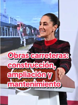 A post by @morena_simx on TikTok caption: La Presidenta de México anunció que este año dará inicio la construcción de nuevas carreteras, además de continuar con el programa de rehabilitación de vías federales y las administradas por Capufe. Explicó que existen distintos esquemas para las carreteras: inversión mixta (gobierno y sector privado), las operadas por Capufe, las carreteras sin cuota a cargo del gobierno federal y las estatales. Este año se destinarán recursos para la construcción, ampliación y mantenimiento de la infraestructura vial en beneficio de las y los mexicanos.