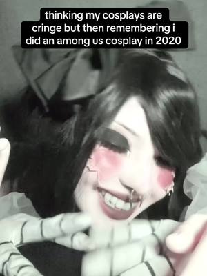 A post by @d.va.peaches on TikTok caption: those were the times #murderdrone #murderdronesedit #AmongUs #cosplay #cosplayer #2020 #murderdronescosplay #cyn #cynmurderdrones #cyntessa #fyp #cyntessacosplay #doll #dollcosplay #amonguscosplay 