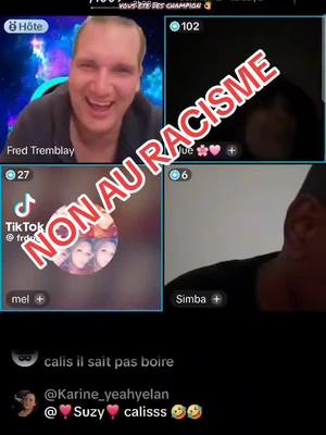 A post by @zonecashlaval.live on TikTok caption: NON AU RASISME PARTAGER AU MAX